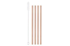 Juomapilli ruostumatonta terästä 8 mm ruusukulta 4 kpl
