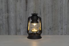 Myrskylyhty LED hopeanharmaa 34 cm