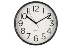 Seinäkello Tiempo musta 30 cm