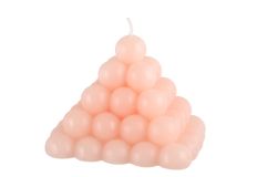 Kuplakynttilä pyramidi vaaleanpunainen 7 cm