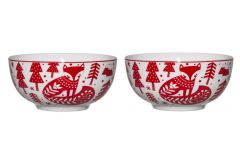 Kulho Saga kettu 14 cm punainen 2 kpl