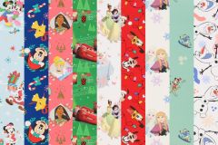 Joulupaperi Disney 70 cm x 2 m lajitelma 