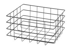 Säilytyskori metallia musta 25x20x12,5 cm