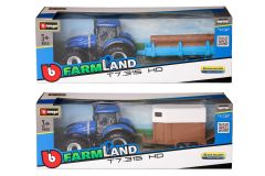 Traktori ja peräkärry New Holland lajitelma 