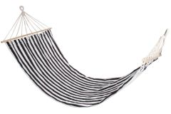 Riippumatto raitakuosi musta/valkoinen 80x200 cm