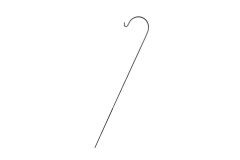 Lyhtyteline 90 cm x 8 mm metalli musta 