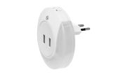 LED Yövalo USB x 2 230V