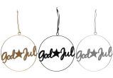 Metallikranssi God Jul lajitelma 30 cm