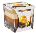 Kolmiväriset tuoksukynttilät lasissa chocolate-orange